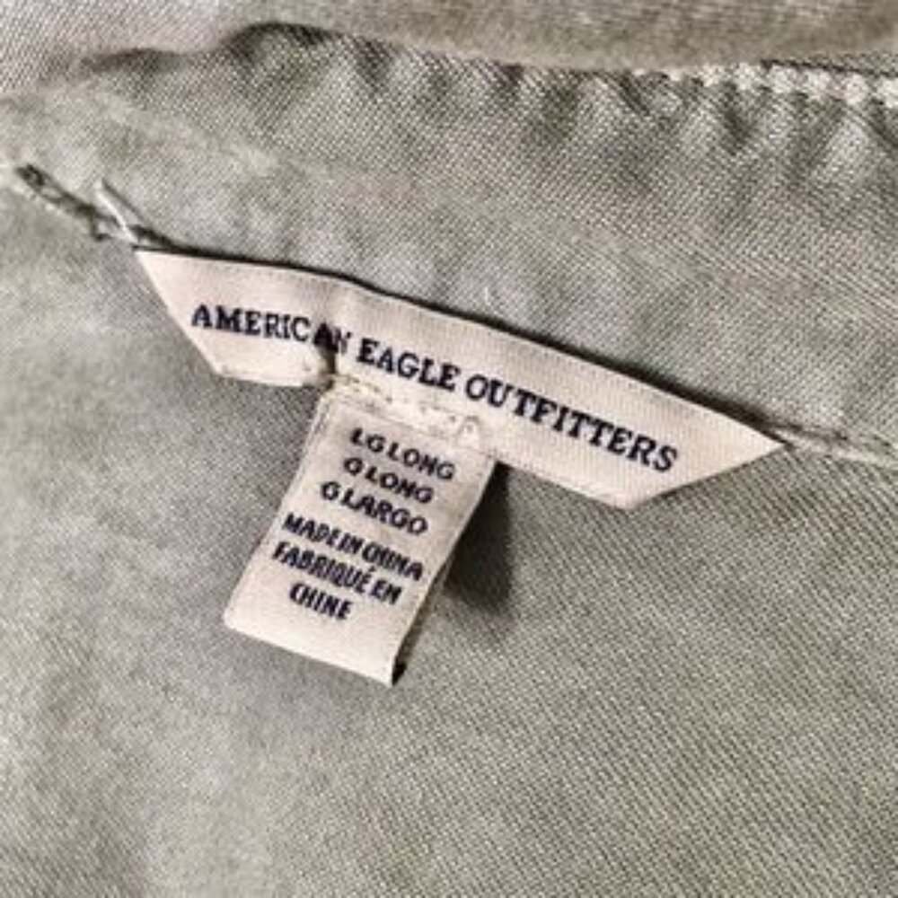 American Eagle Long Button Down Shirt Dress / Duster - Picture 6 of 11